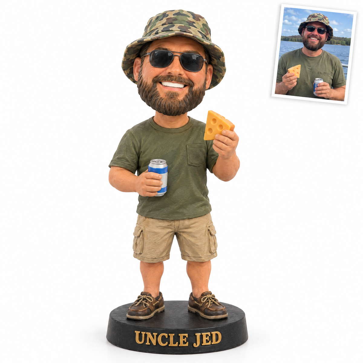Cartoon golfer figurine, UNCLE JED