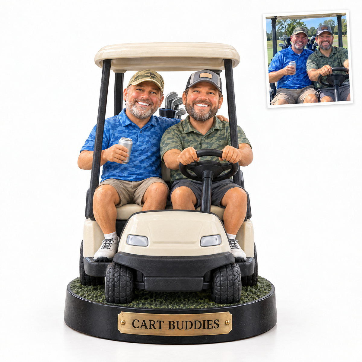 Golf buddies figurine, CART BUDDIES