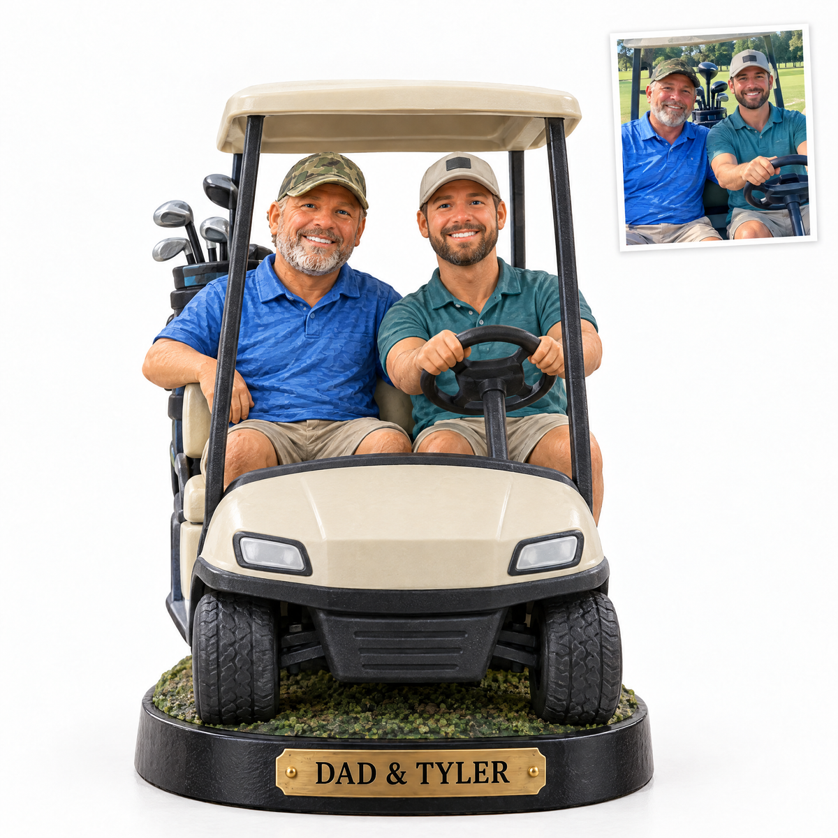 Father and son golf figurine, DAD & TYLER