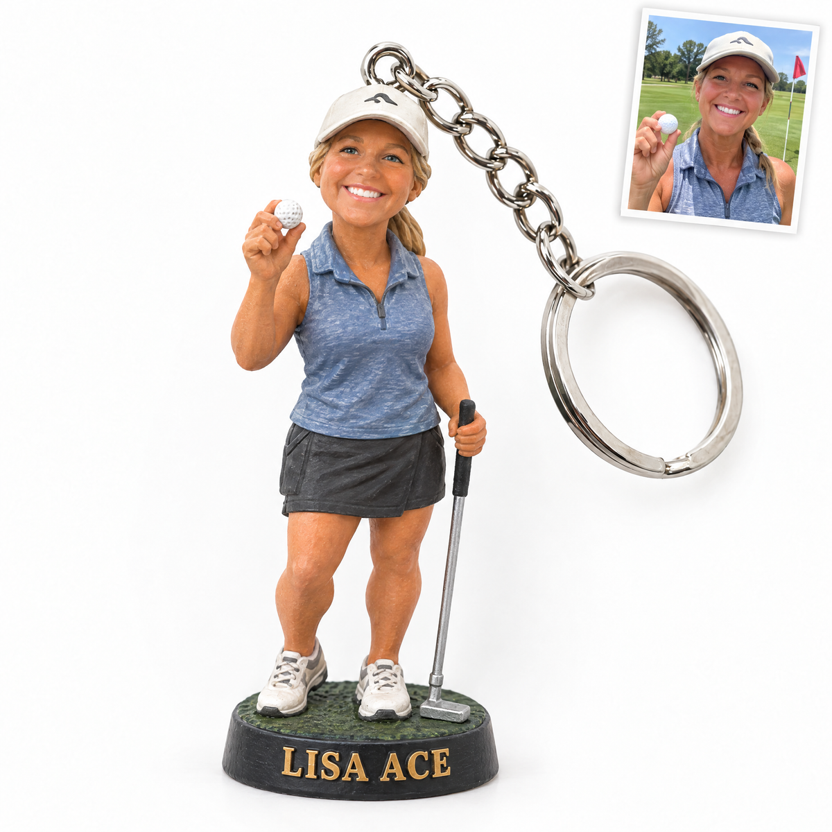 Hole-in-one keychain, LISA ACE