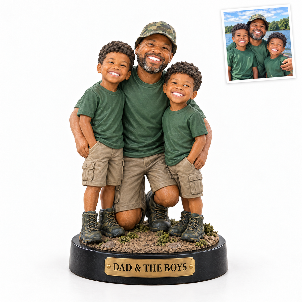 Father and son baseball figurine, DAD & THE BOYS