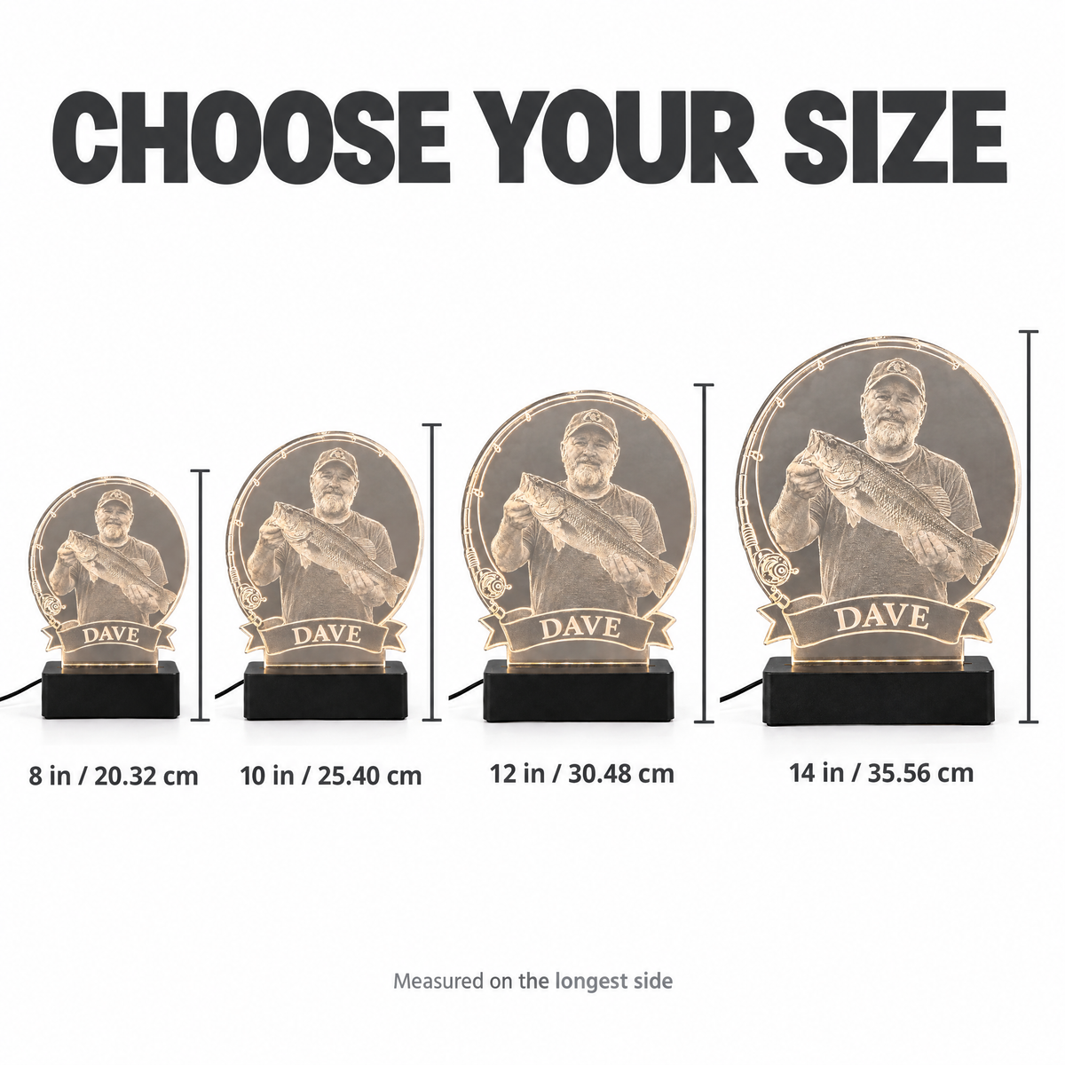 Size chart 8 to 14 inches