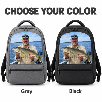 Choose your color: Gray or Black fishing photo backpack