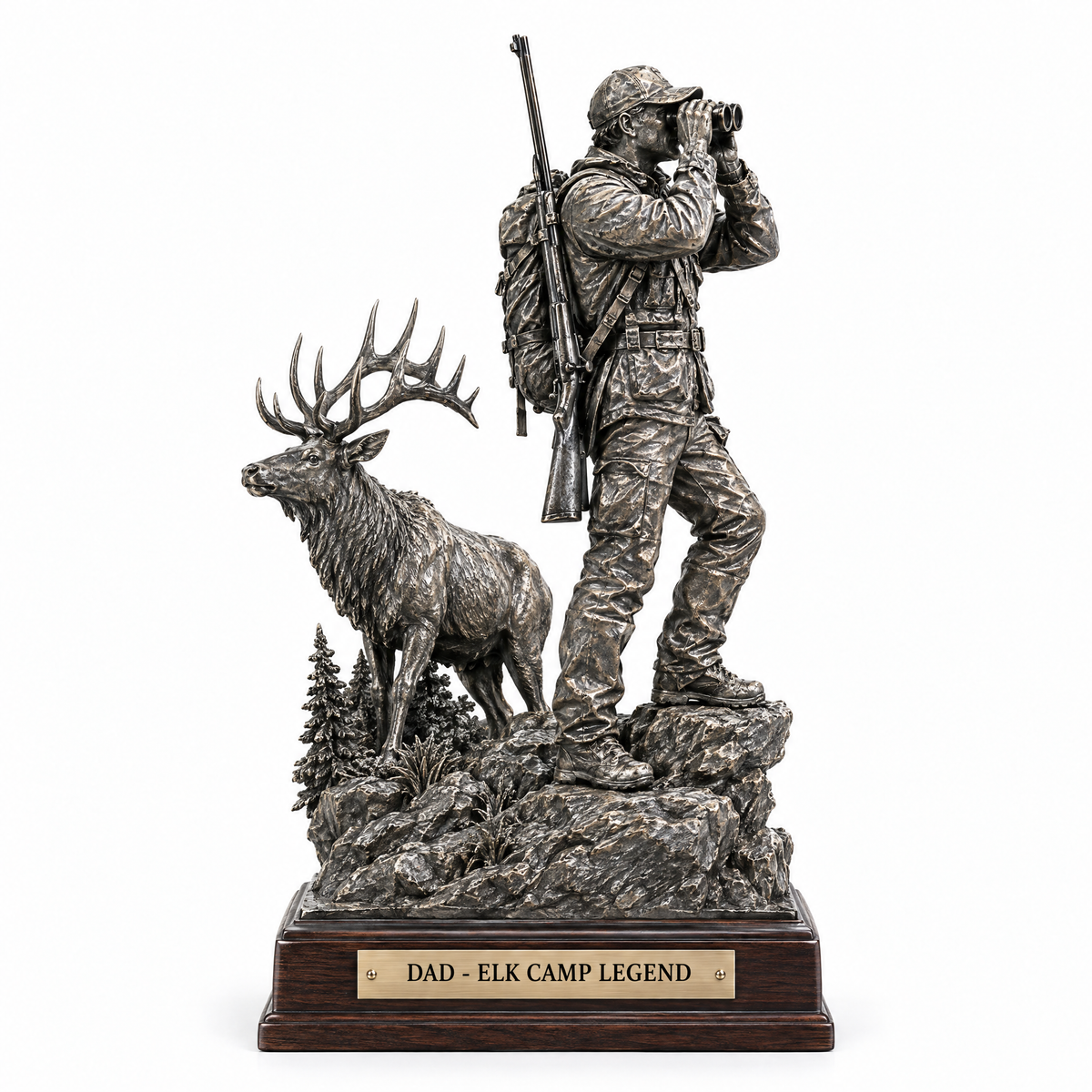 Elk hunter keepsake style 7 engraved DAD - ELK CAMP LEGEND