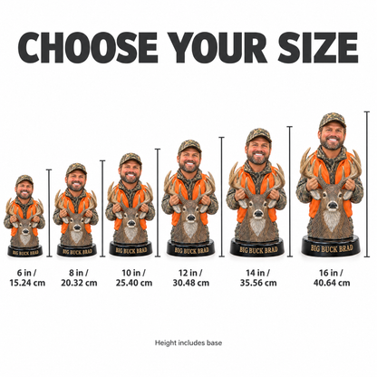Deer hunter figurine size chart 6 to 16 inches
