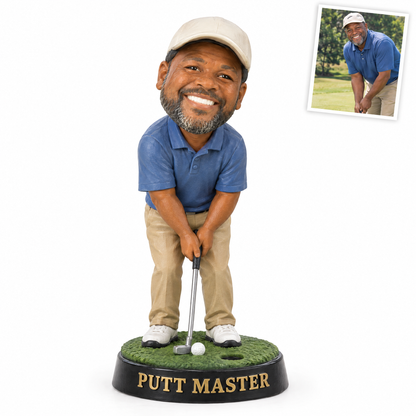 Style 8: Caricature golf figurine, PUTT MASTER