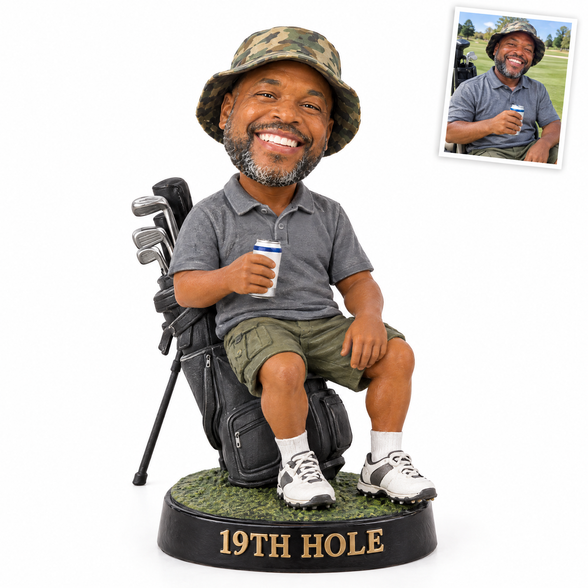 Style 9: Caricature golf figurine, 19TH HOLE
