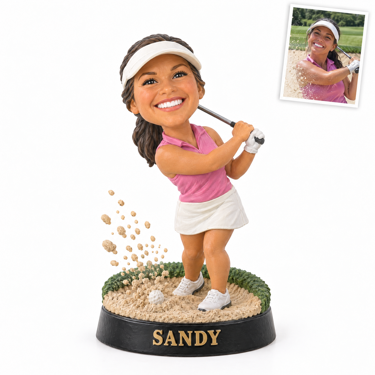 Style 3: Caricature golf figurine, SANDY