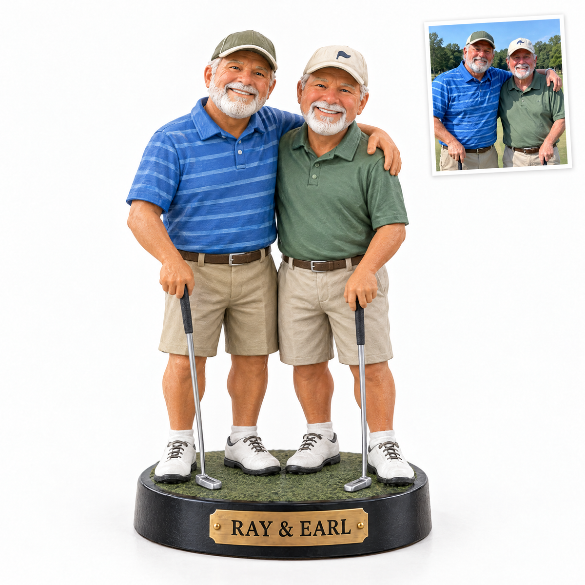 Golf buddies figurine, RAY & EARL