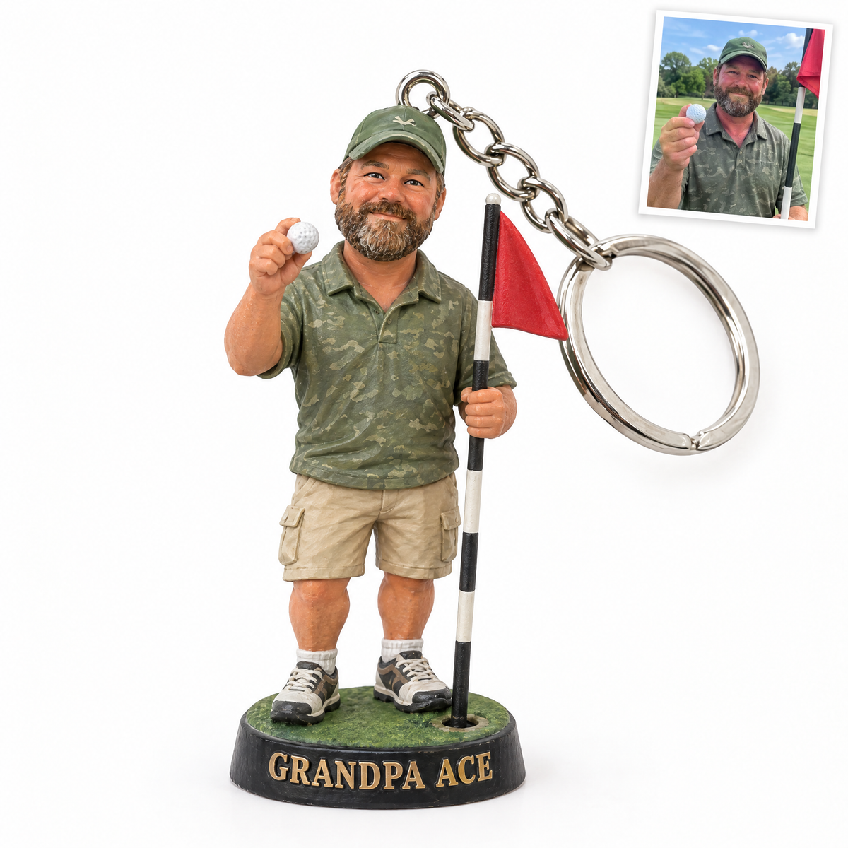 Hole-in-one keychain, GRANDPA ACE