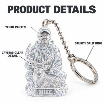 Crystal-style hunting keychain product details