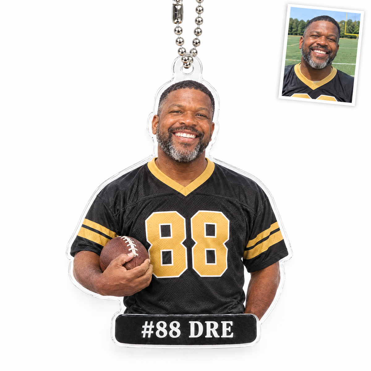 Acrylic car charm: Football player photo figurine, #88 DRE
