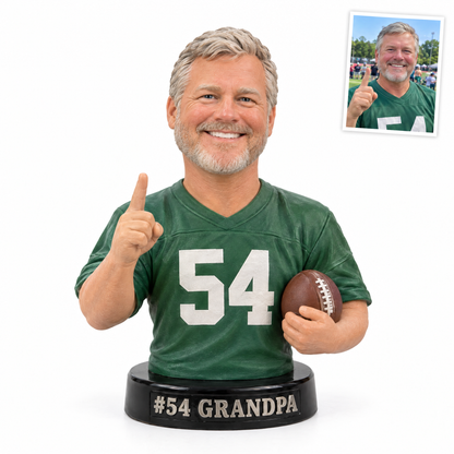 Football player photo figurine, #54 GRANDPA