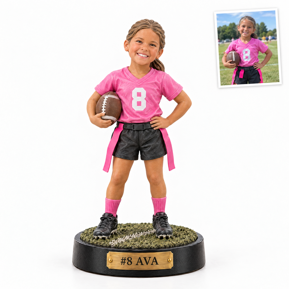 Youth football player figurine, #8 AVA