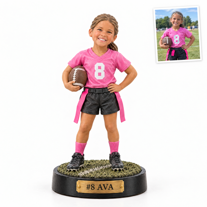 Youth football player figurine, #8 AVA