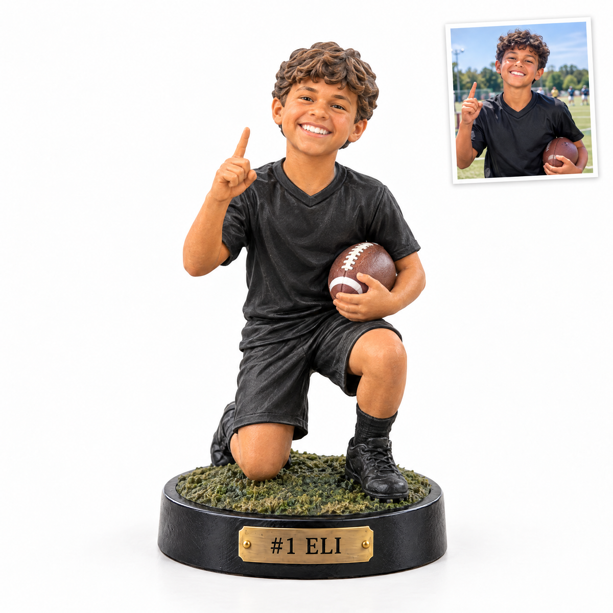 Youth football player figurine, #1 ELI