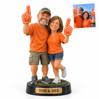 Football couple figurine, TOM & DEB