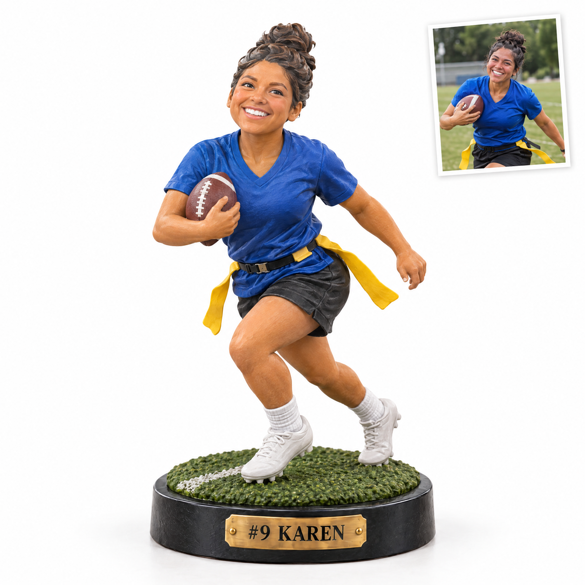 Realistic football figurine, #9 KAREN