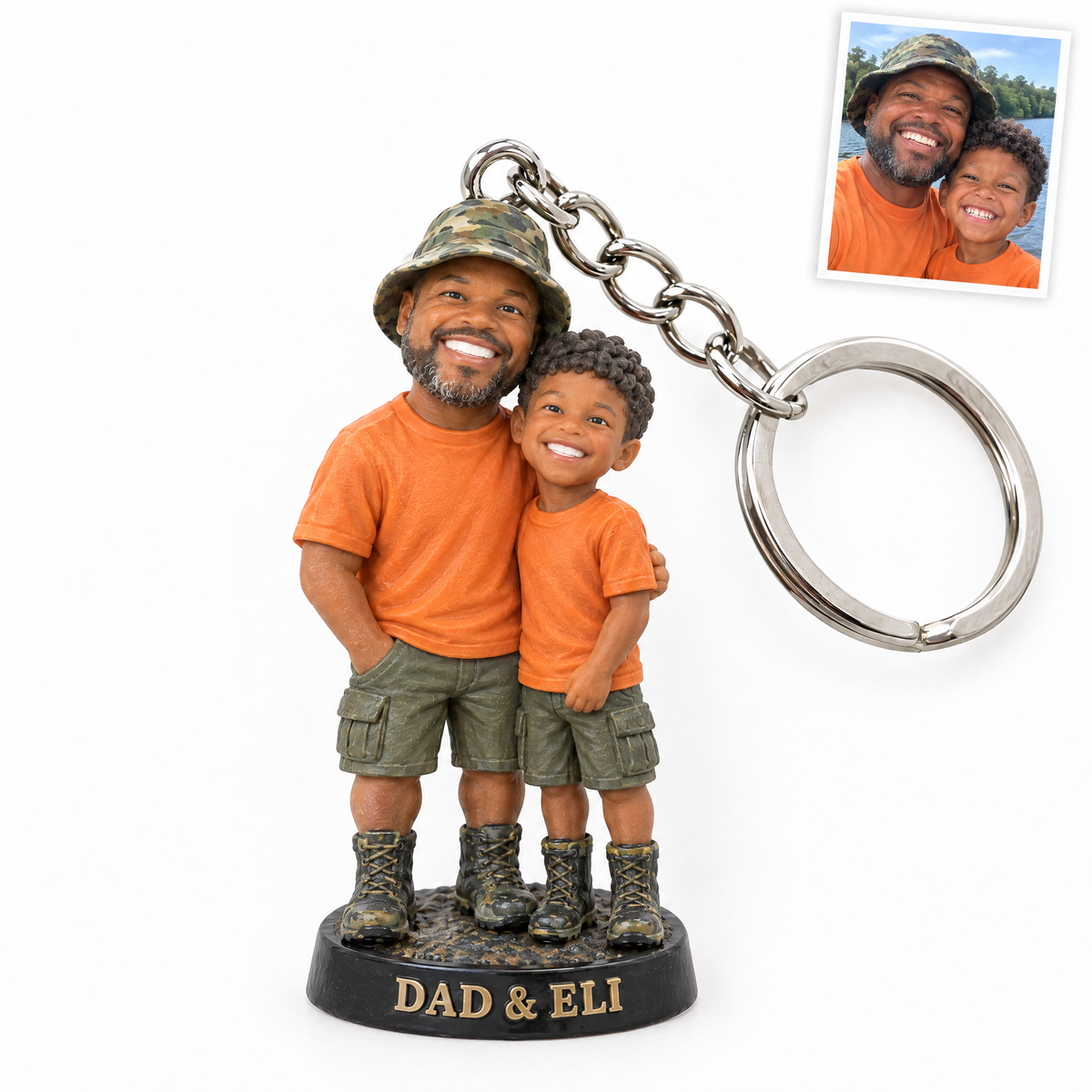 Football player keychain, DAD & ELI