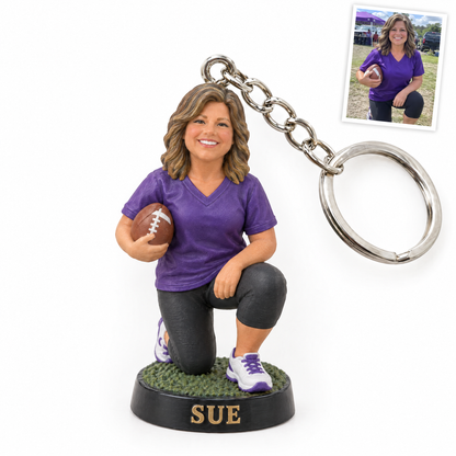 Football fan keychain, SUE