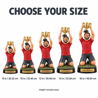 Fantasy football champion trophy figurine size chart