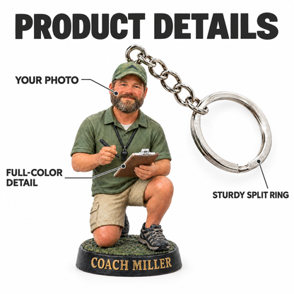 Football coach keychain product details