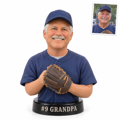 Baseball player photo figurine, #9 GRANDPA