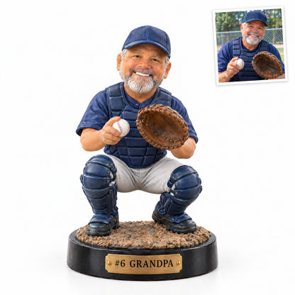 Baseball catcher figurine, #6 GRANDPA