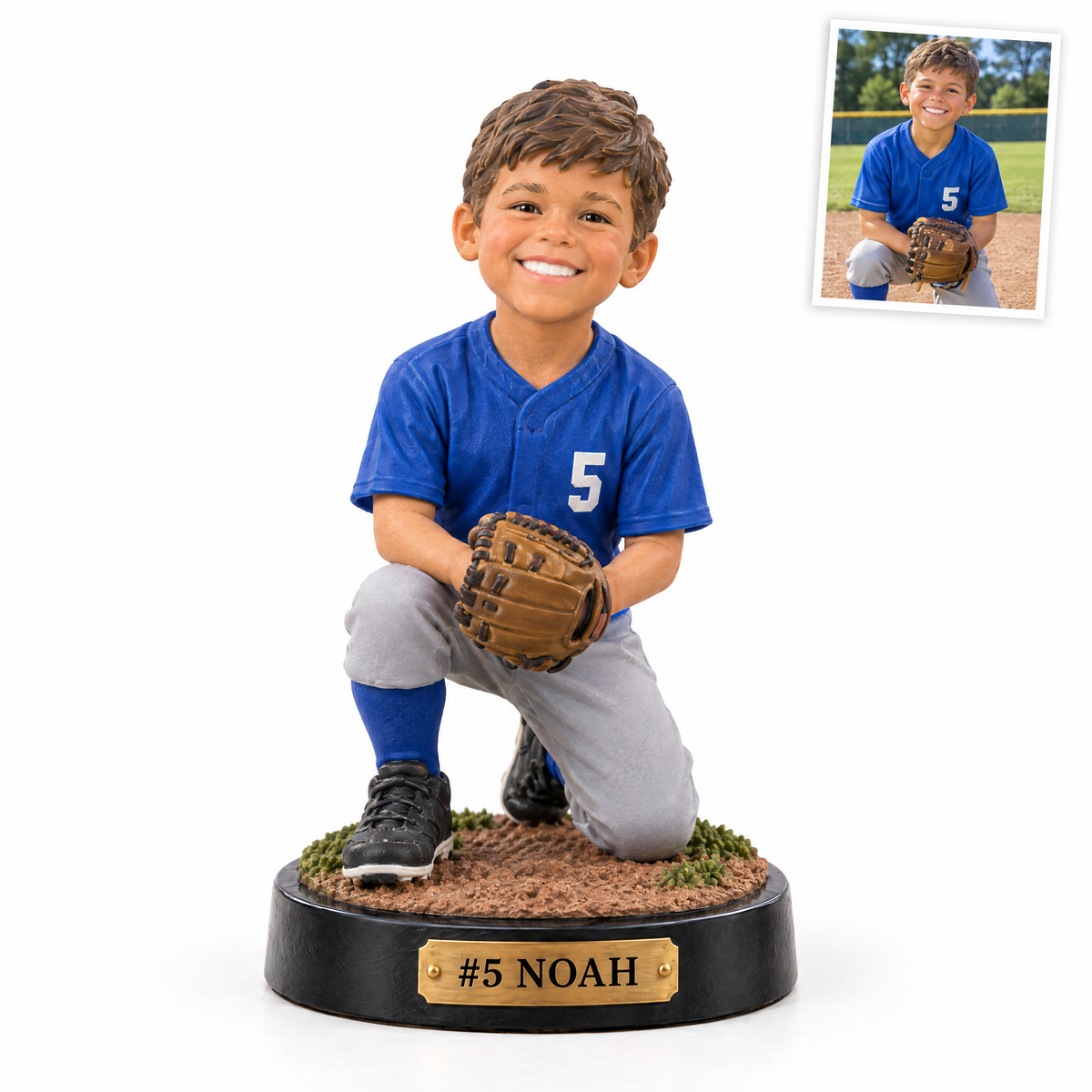Little League player figurine, #5 NOAH