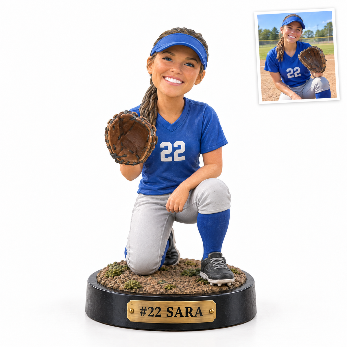 Softball player figurine, #22 SARA