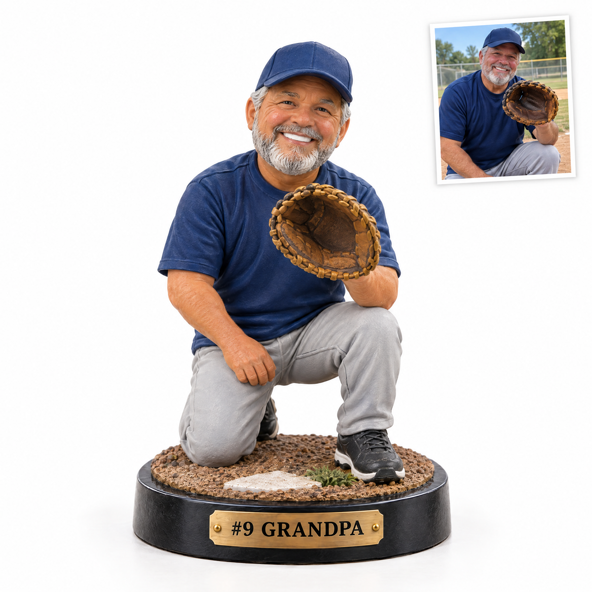 Realistic baseball figurine, #9 GRANDPA
