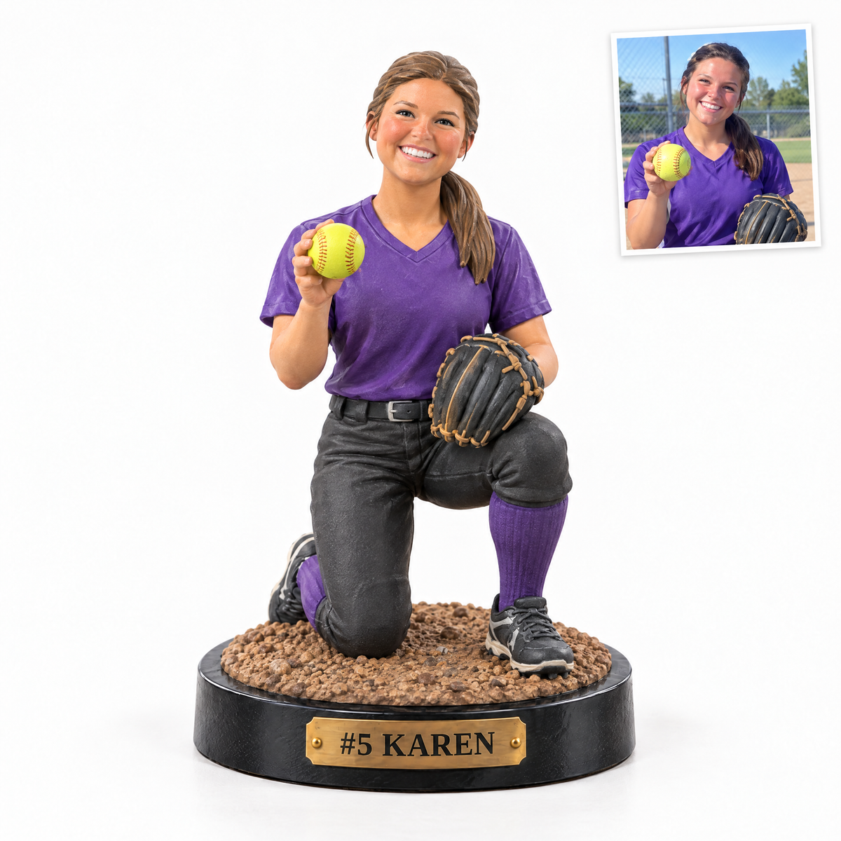Realistic baseball figurine, #5 KAREN