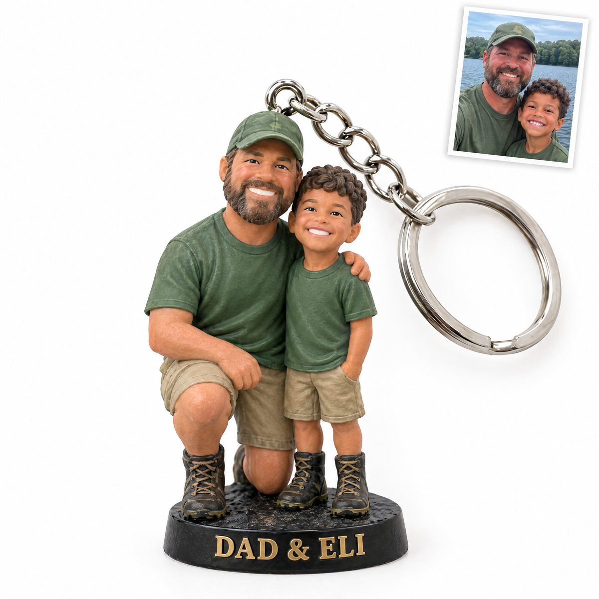 Baseball player keychain, DAD & ELI