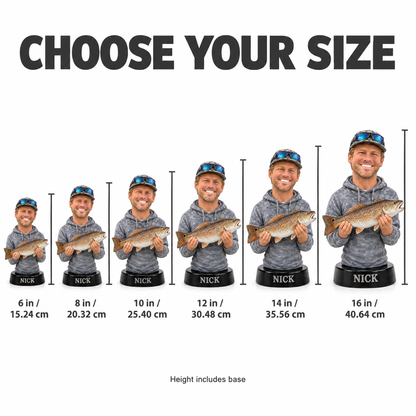 Figurine size chart 6 to 16 inches
