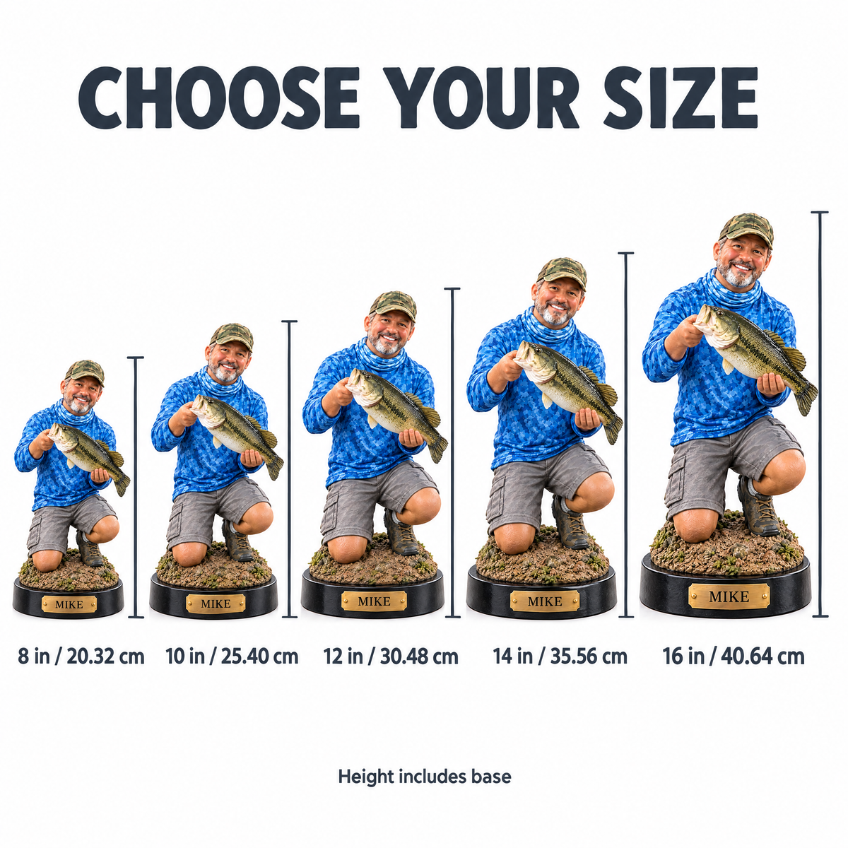 Size chart 8 to 14 inches